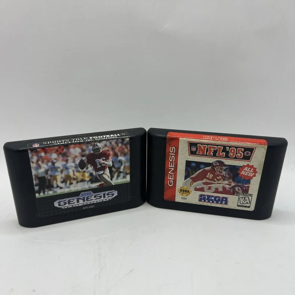 Sports Talk Football '93 Starring Joe Montana & NFL 95 Sega Genesis GEN) Lot 2